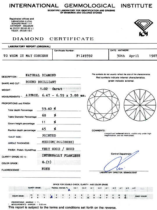 Foto 9 - Diamant 1,02 Carat Brillant IGI Lupenrein feines Weiss, D5179