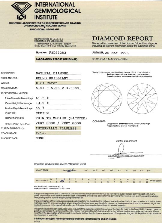 Foto 9 - Diamant 0,61 Brillant IGI Lupenrein feines Weiss Plus F, D6395