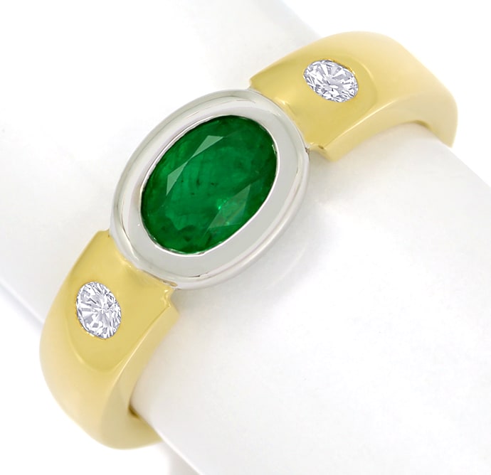 Foto 2 - Designring 0,80ct Spitzen Smaragd lupenreine Brillanten, Q1670